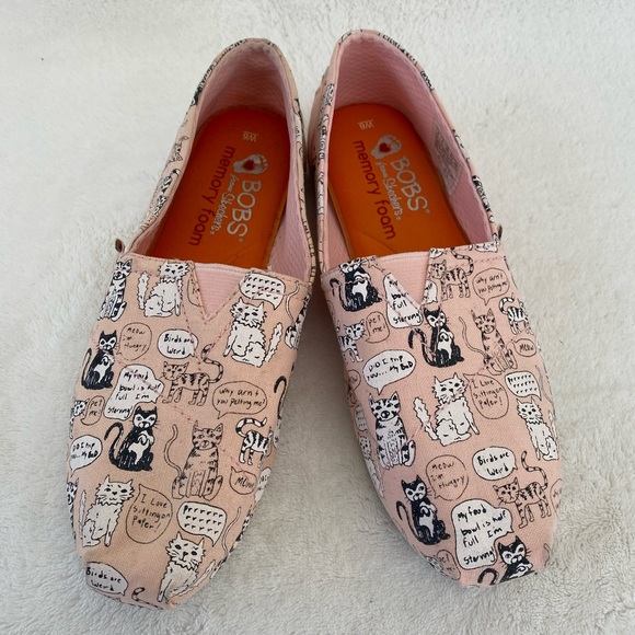 Skechers Shoes - Skechers BOBS Pink Quote Me Cats Slip-OnWomen's size 6